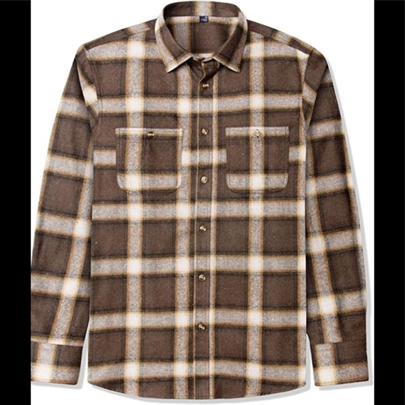 Other - New Mens Cotton Flannel Long Sleeve Shirt Multiple Sizes